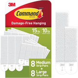 Command Picture Hanging Strips 10 lb & 15 lb Bundle for Living Room Gallery Walls and Cozy Home Decor