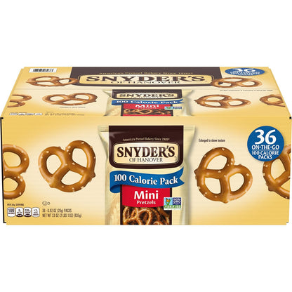 individual 100-calorie single-serve bags (0.92 oz each) in a 36-count box