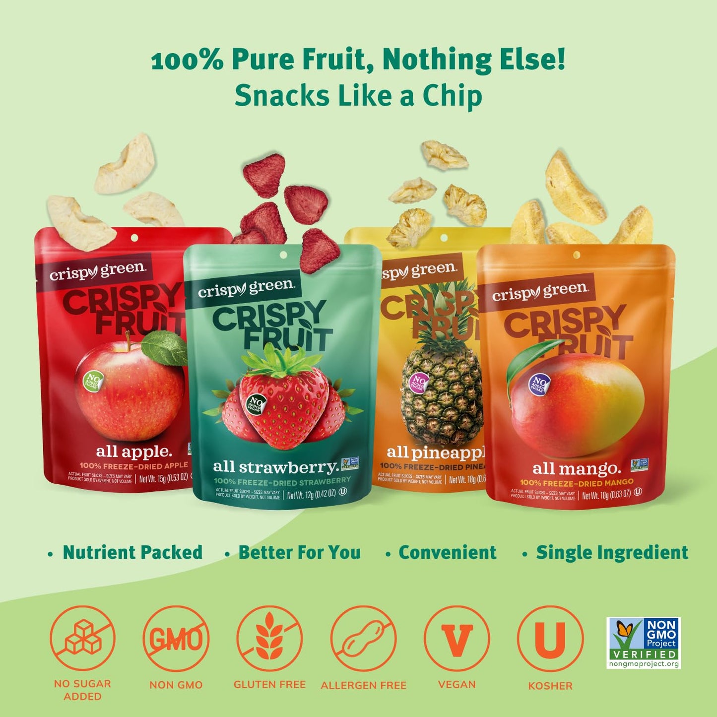 individually portioned, portable single-serve bags in packs of 12 or a 16-bag variety format