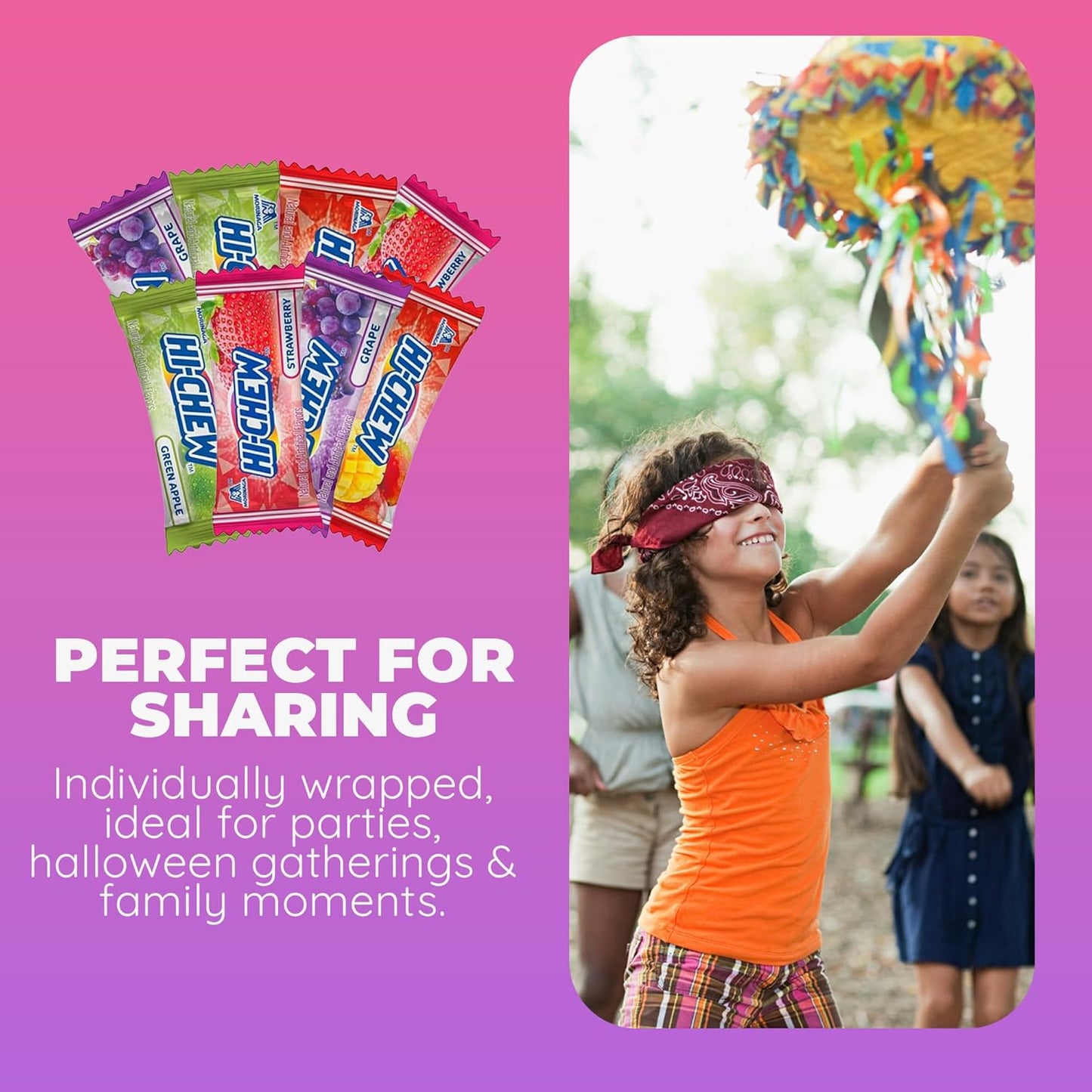 individually wrapped pieces for freshness and portion control