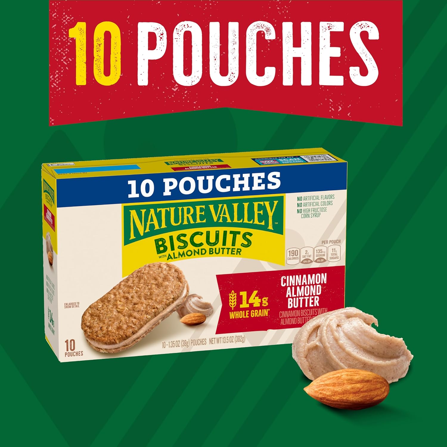 individually wrapped pouches sized at 1.35 oz for grab-and-go convenience
