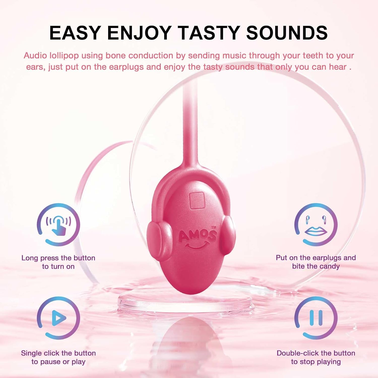 individually wrapped single-serve hard candy lollipop in blackberry, strawberry, watermelon, or mixed-5 flavors