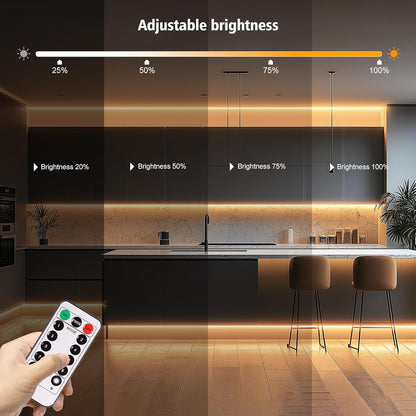 infrared remote with 8 lighting modes and dimming