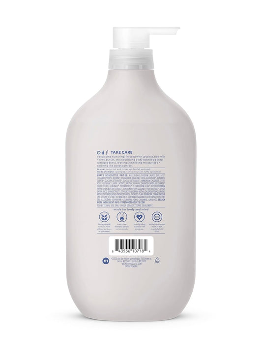 infused with coconut, rice milk, and shea butter for in-shower moisturization