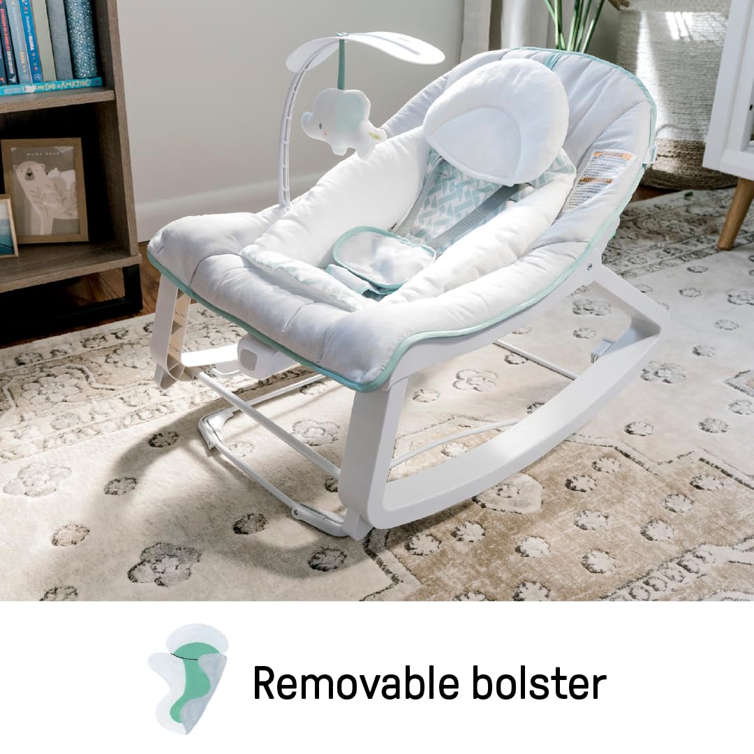 Ingenuity Keep Cozy 3-in-1 Rocker and Bouncer – Multi-Functional Infant to Toddler Chair for Minimalist Nurseries