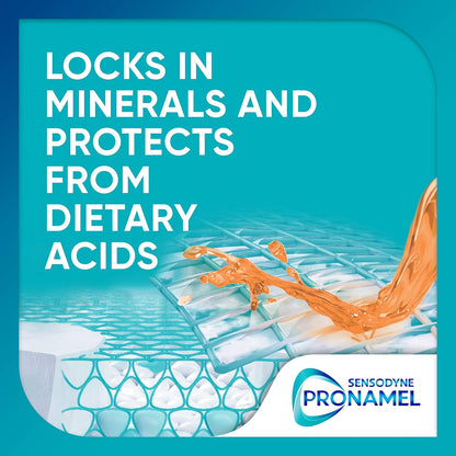inhibits demineralization to stop further enamel breakdown from acidic exposure