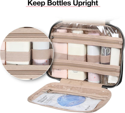 inner elastic straps designed to hold bottles upright
