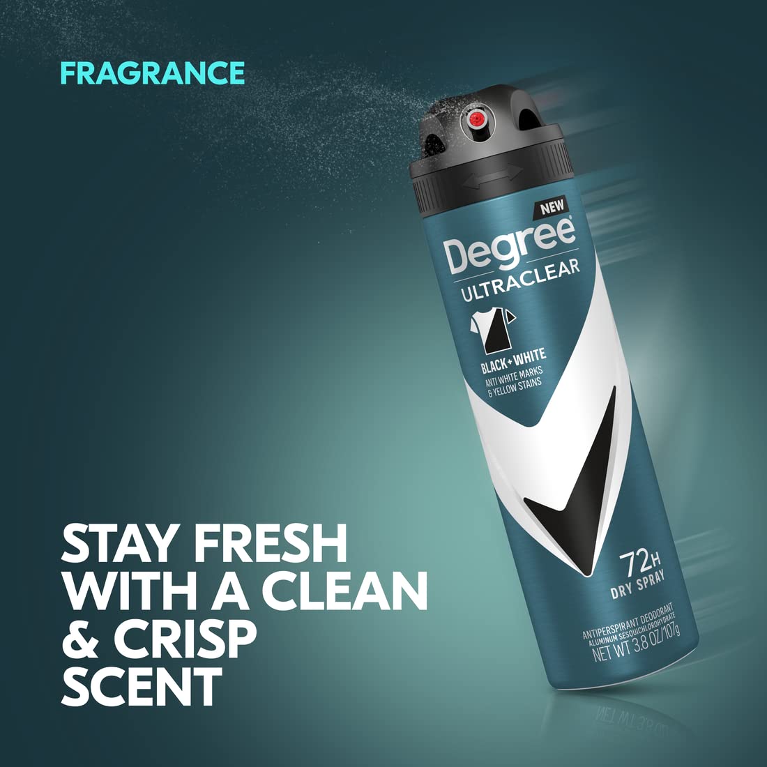 instant-dry dry spray application for clean, non-sticky feel