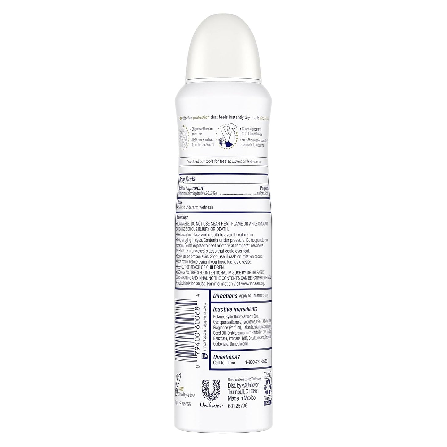 instant-dry spray application with no wet residue