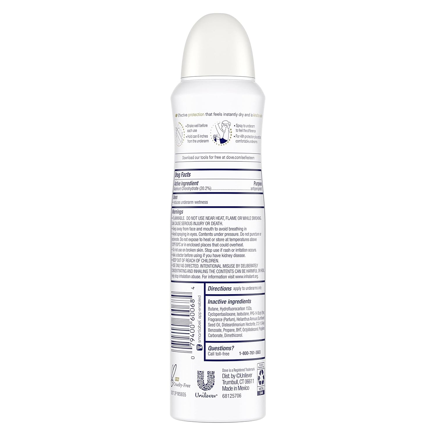 instant-dry spray application with no wet residue