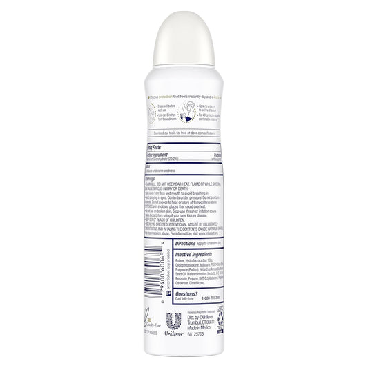 instant-dry spray application with no wet residue