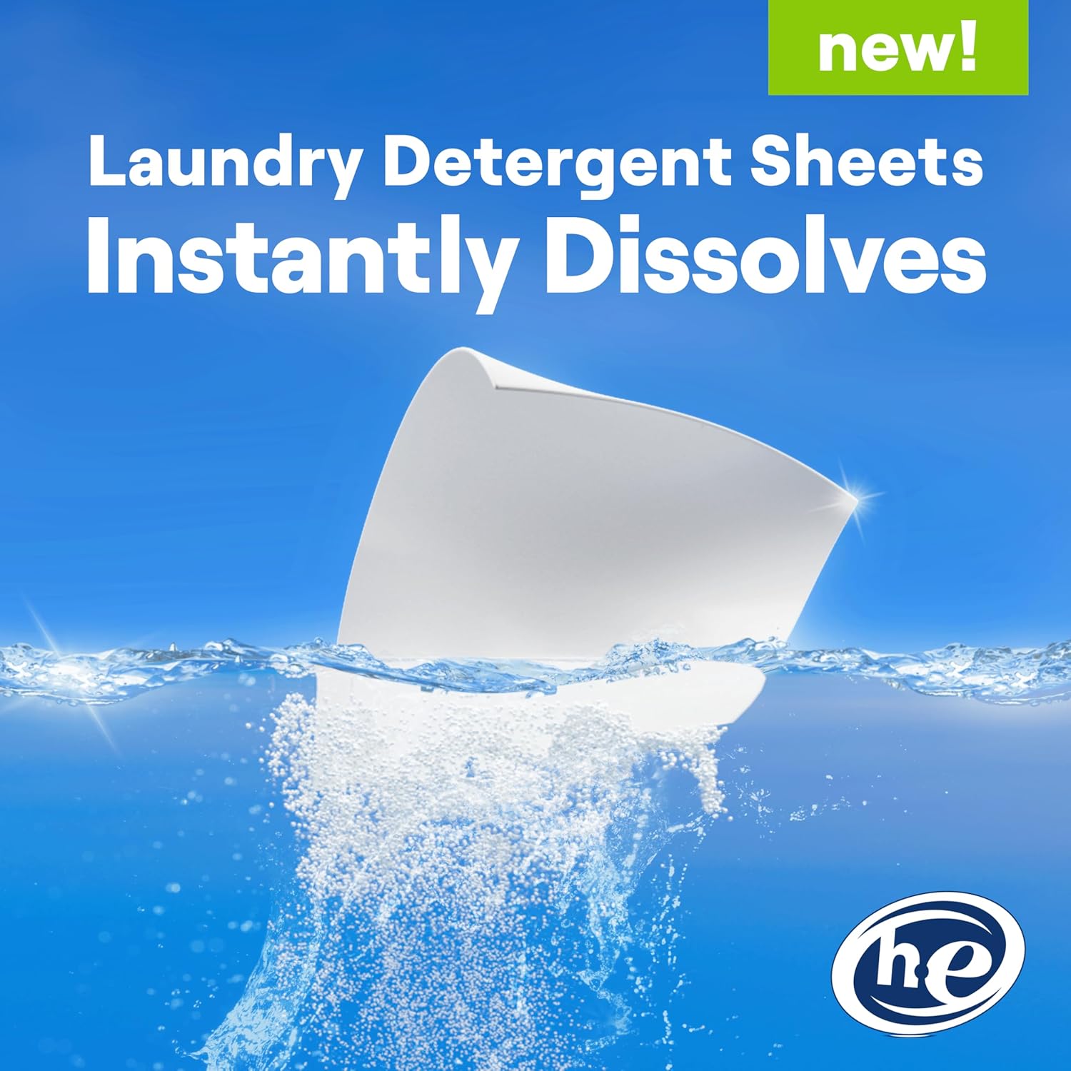 instantly dissolves in hot or cold water and works in all machines, including he