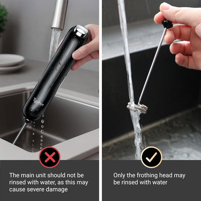 InstaWhisk Milk Frother – Studio Apartment Minimalist Pick, Cordless Wand With Included Charging Stand