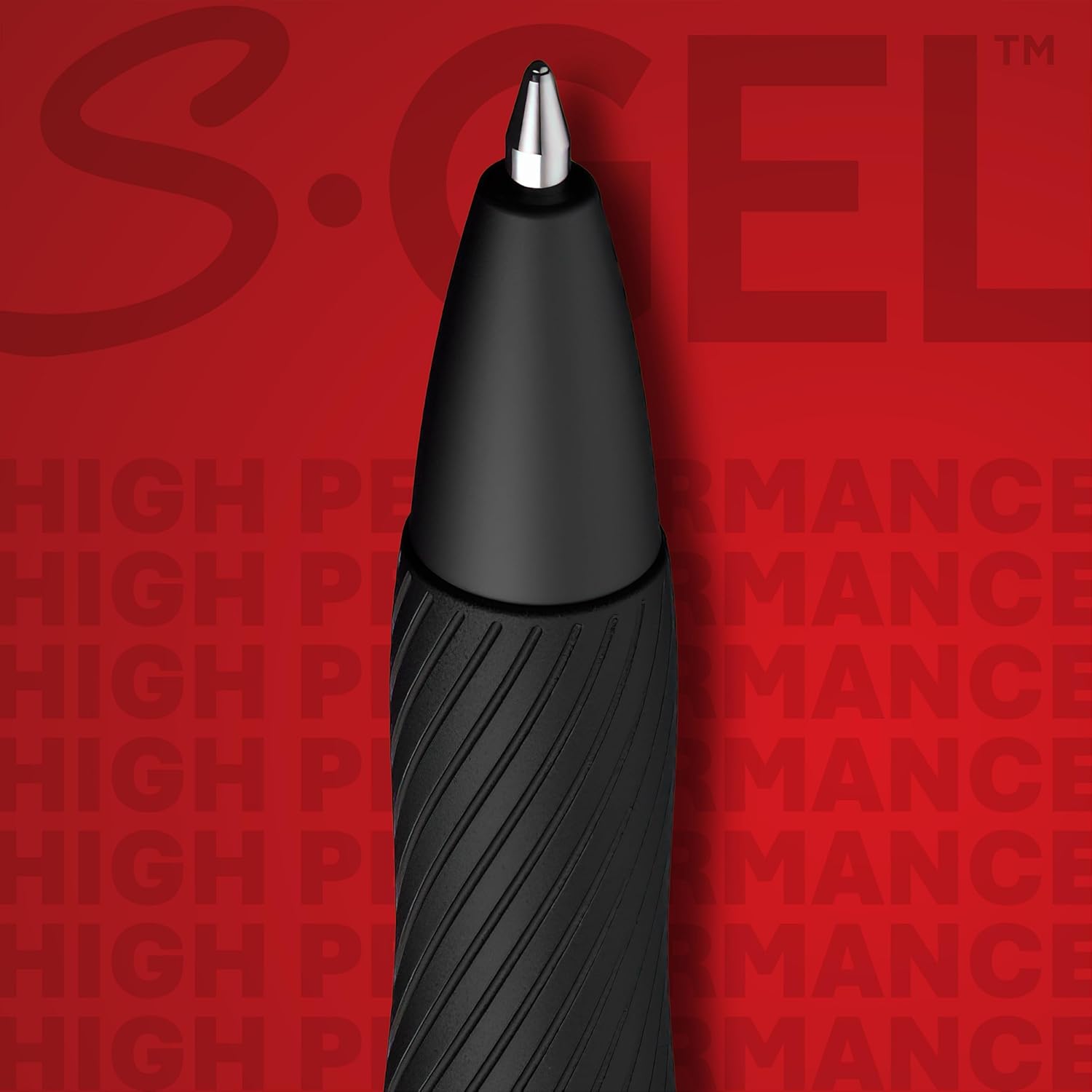 intensely bold blue gel ink in a water-based, water-resistant formula