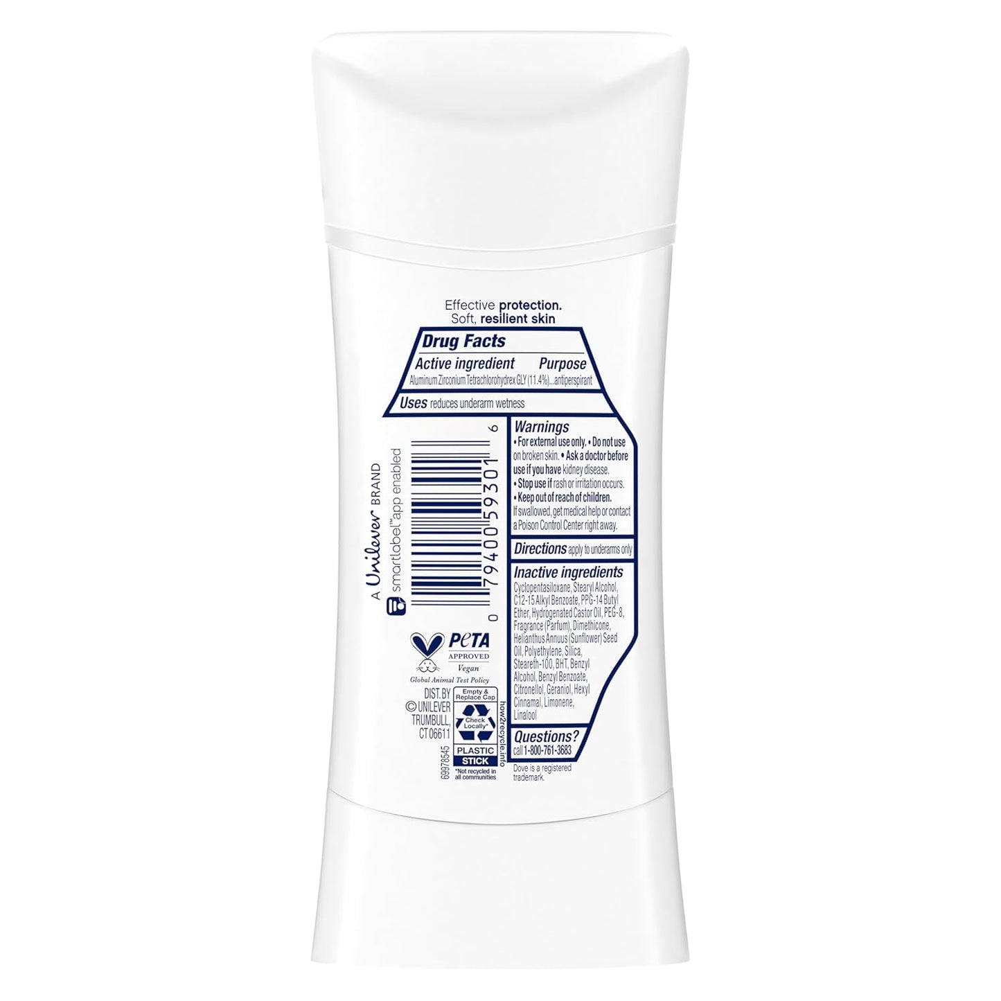 invisible antiperspirant formula validated on 100 fabric colors for no white marks