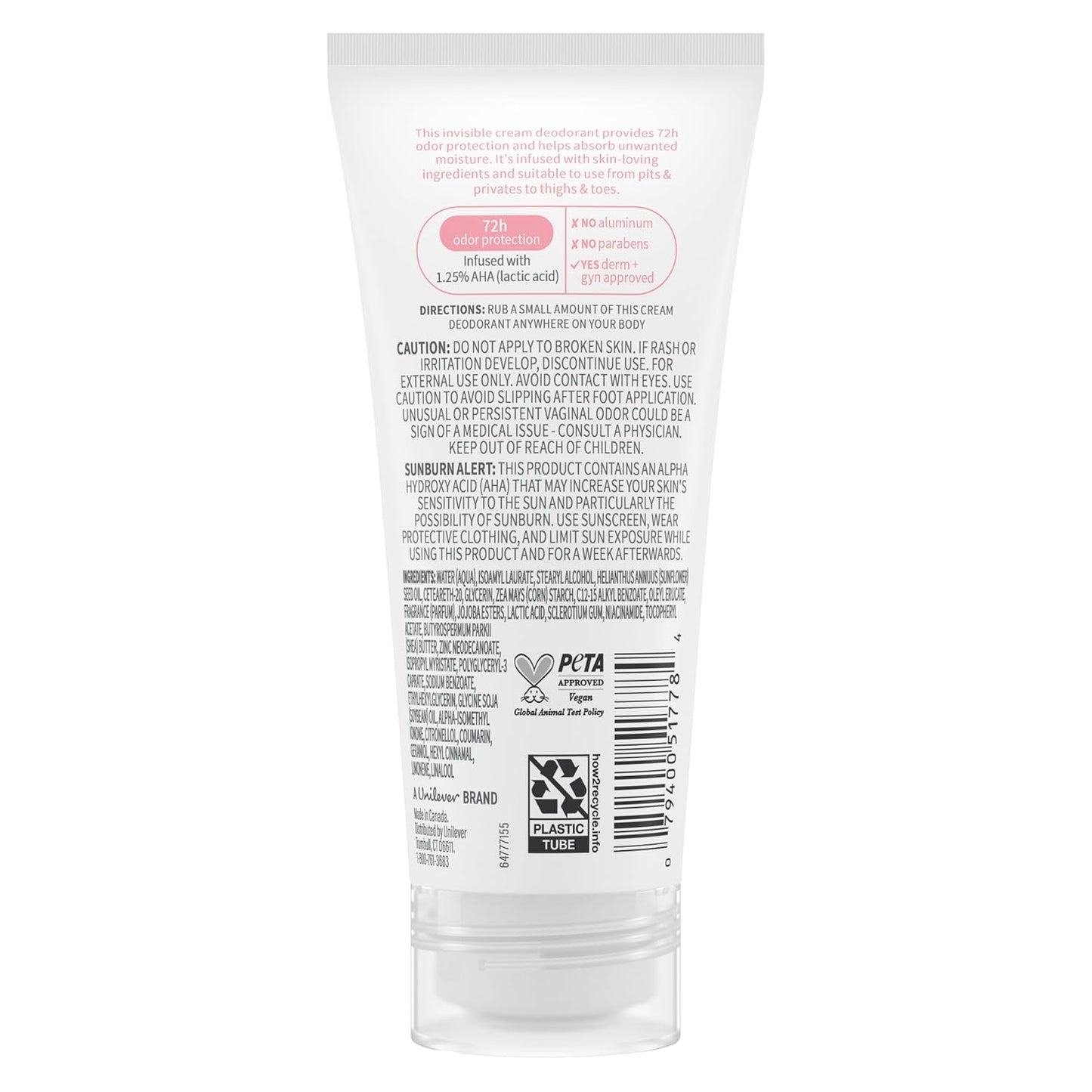 invisible, non-irritating cream safe for underarms, intimate areas, chest, thighs, and toes