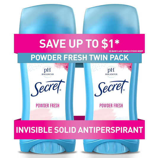 invisible solid stick format that applies dry and leaves no residue