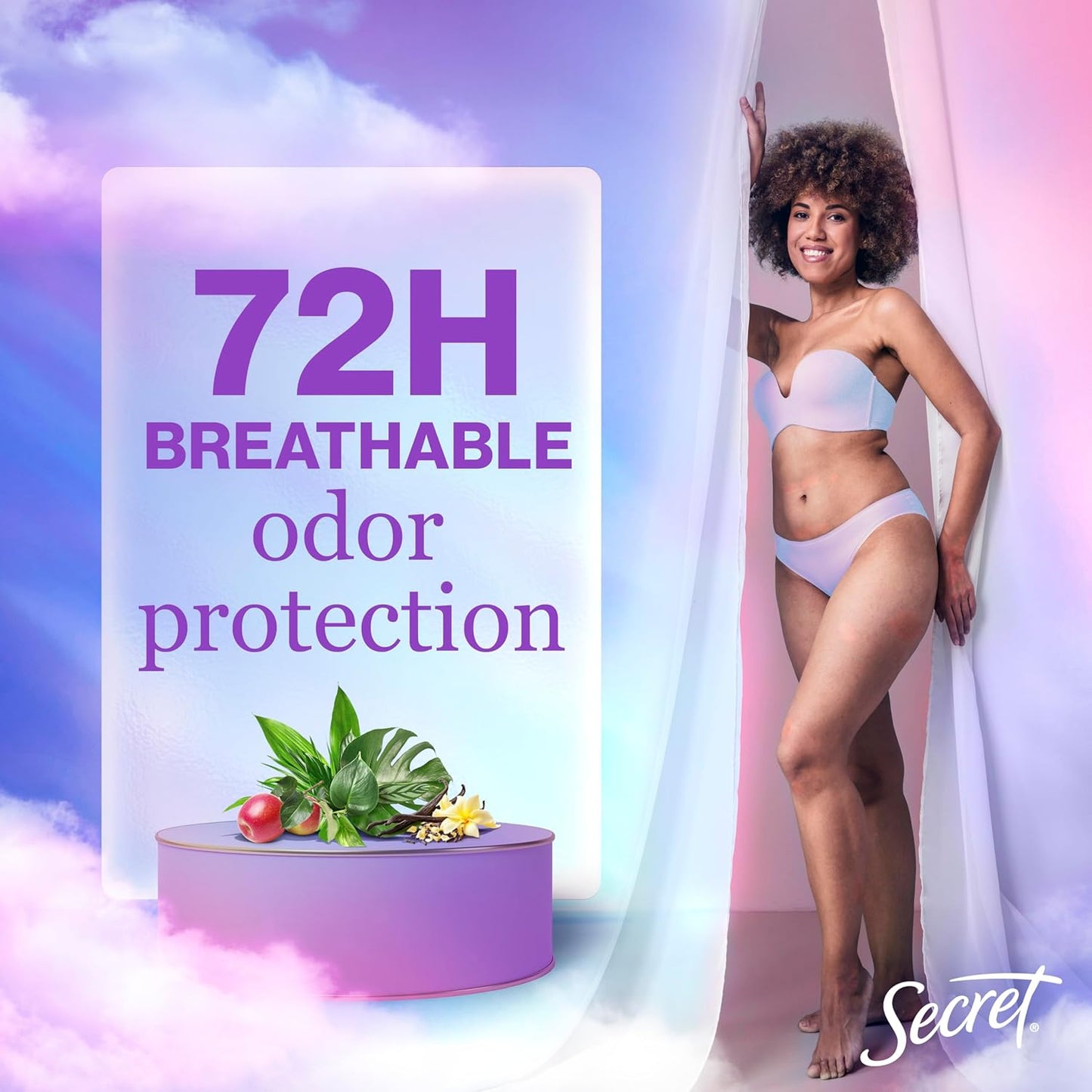 invisible solid stick format with smooth, even dry application