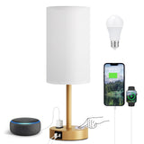 LampLibrary Toddler Nightstand Lamp – Soft Glow Lamp with USB Charging for Kids Room