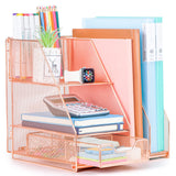 Topwey 360 Rotating Pencil Holder for Desk – Minimalist Black Matte Organizer, Clean Line Desktop Accessory