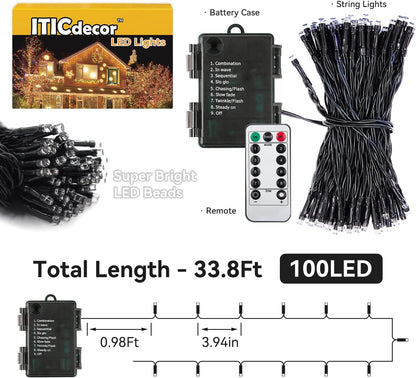 ITICdecor 100 LED Fairy Lights – Aesthetic Indoor Home Decor with 4 Brightness Levels and 6-Hour Auto Timer