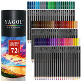 Yagol 72 Color Pencils in Tube – Mindful Coloring Set for Stress Relief and Relaxation at Home