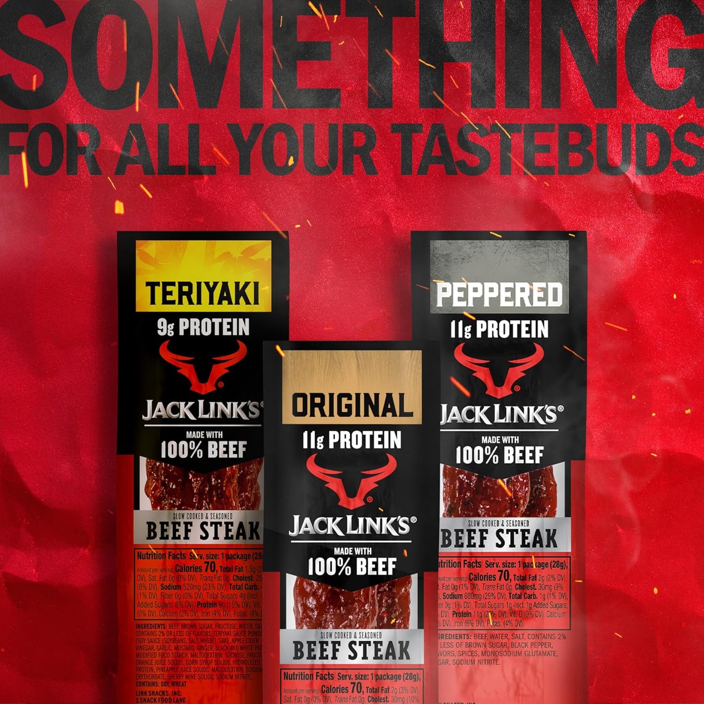 Jack Link's Beef Steak Sticks – Portable Protein Snack for Hunting Blind and Hiking Trail Trips