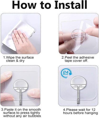 JINSHUNFA Adhesive Wall Hooks – Weatherproof Hook for Patio and Garden Shed, Heavy Duty