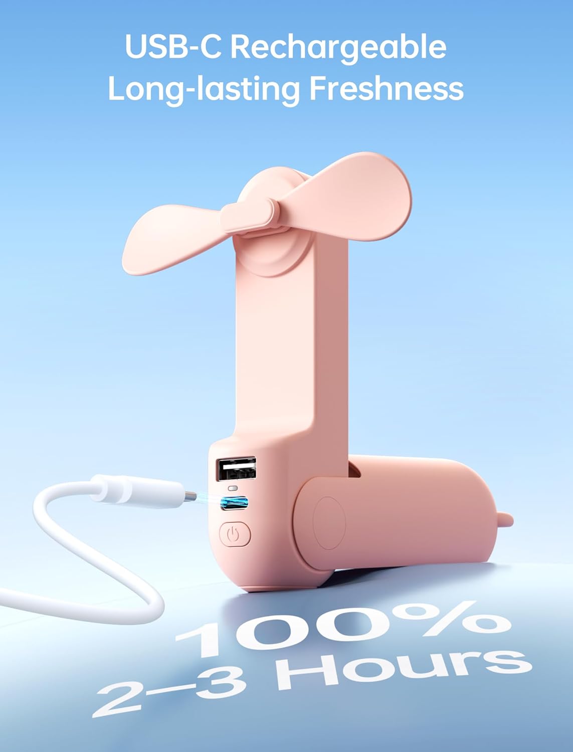 JISULIFE 3-in-1 Handheld Mini Fan – Bedside Cooling for Better Night Sleep and Personal Wind-Down