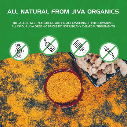 Jiva Organics Organic Turmeric Powder 1 Pound – Pantry Staple for Curries, Soups and Everyday Home Cooking