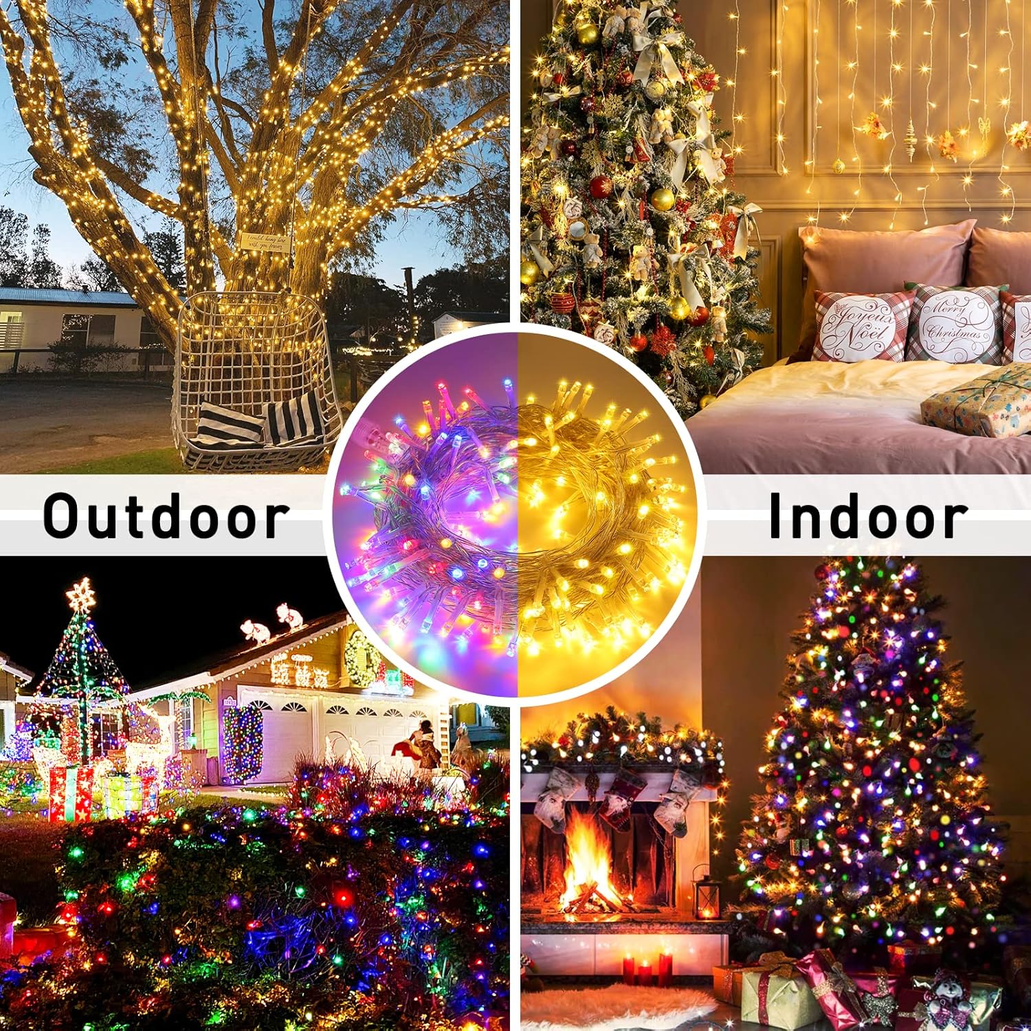JMEXSUSS 200 LED Outdoor String Lights – 11 Modes Connectable Fairy Lights for Yard, Fence, and Garden Year-Round Decor