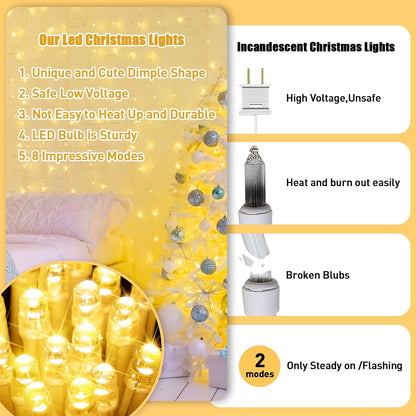 JMEXSUSS LED String Lights – IP44 Waterproof 33 ft Outdoor Lights for Patio, Porch, and Garden Tree