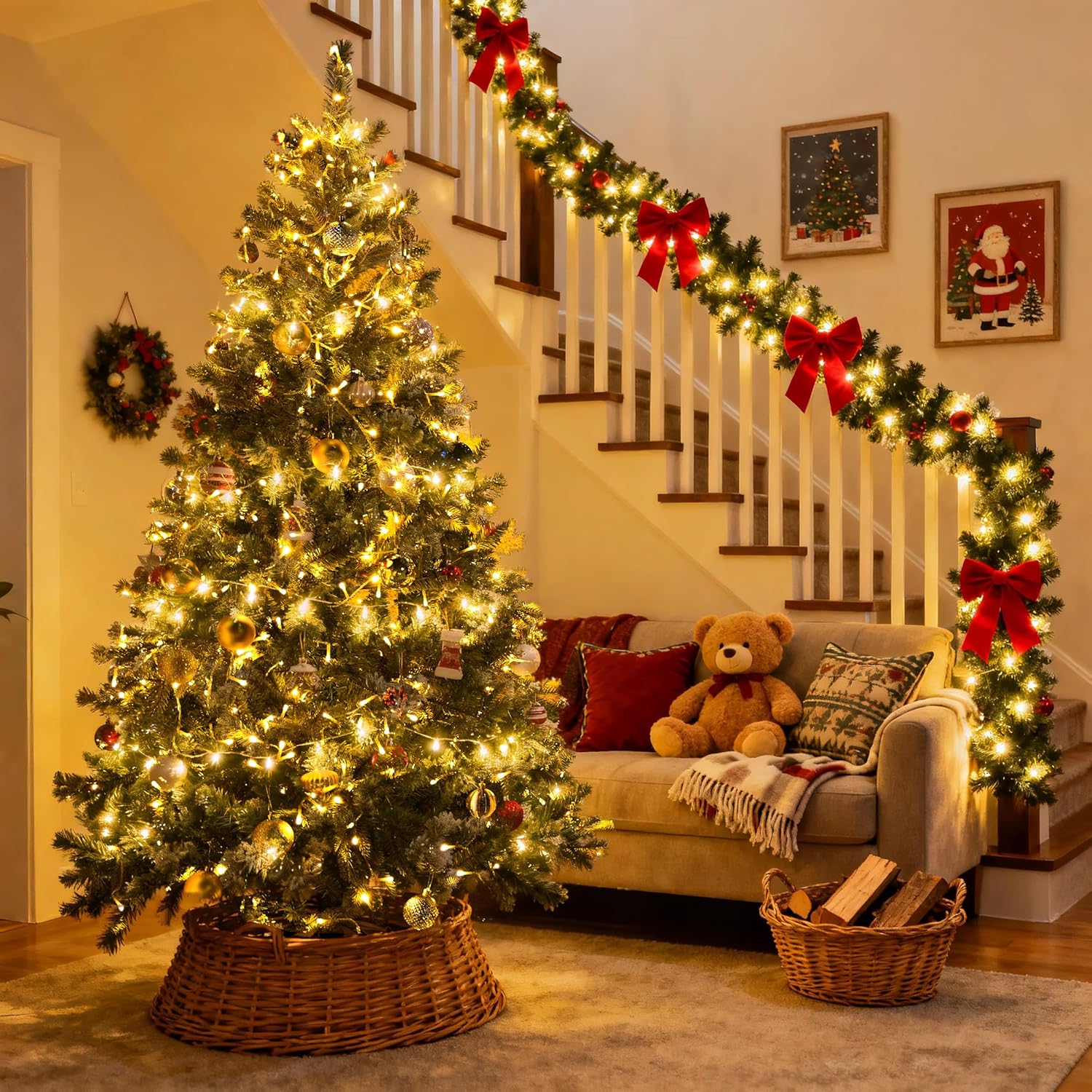 JMEXSUSS Warm White LED Fairy Lights – Invisible Wire Battery String Lights for Cozy Reading Nook and Mantel Ambiance