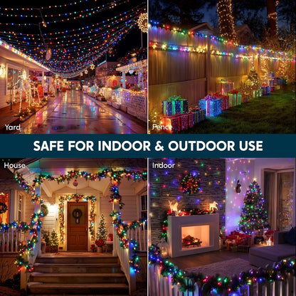 Joiedomi 197 FT Clear Wire Fairy Lights – Elegant Indoor Christmas Tree Decor with Timer and Soft Twinkle for Home Styling