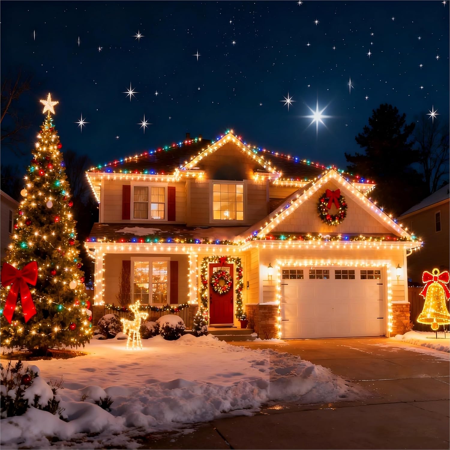 Joomer 66FT String Lights – Living Room Ambiance Decor with Remote Dimmable Glow