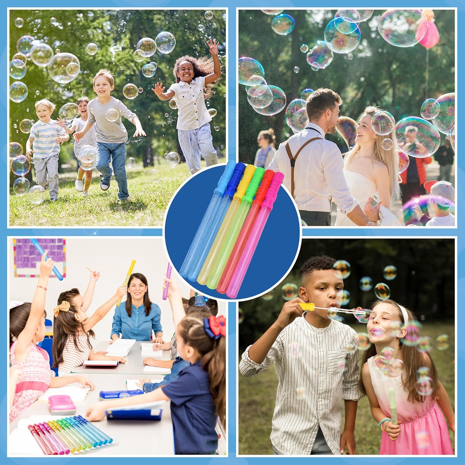 JOYIN 14.6’’ Big Bubble Wands for Kids – Non-Toxic Outdoor Summer Toy for Backyard, Park and Beach Play