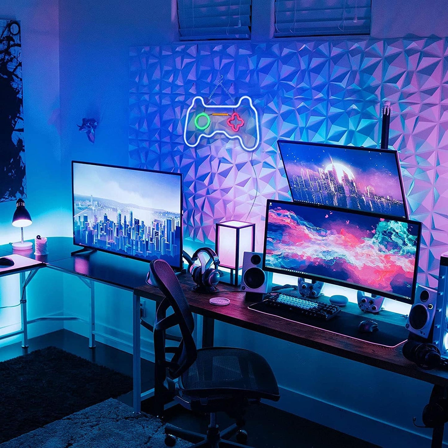 Joylit Gamer Gift Neon Light – Thoughtful Present for Boyfriend or Teen, USB Powered Wall Decor for Gaming Room