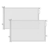 Retractable Mesh Baby Gate in Neutral Tones – Blends with Modern & Farmhouse Decor, 55" Wide 34" Tall