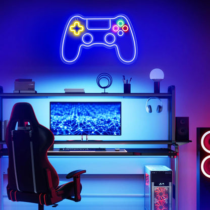 Kavaas Gamer Neon Sign – Cool Christmas Present for Kids Who Love Video Games, USB Powered Bedroom Decor