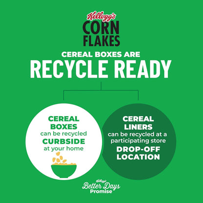 Kellogg's Corn Flakes Cereal – Clean-Label Pantry Staple for Wellness Families, 24oz Box