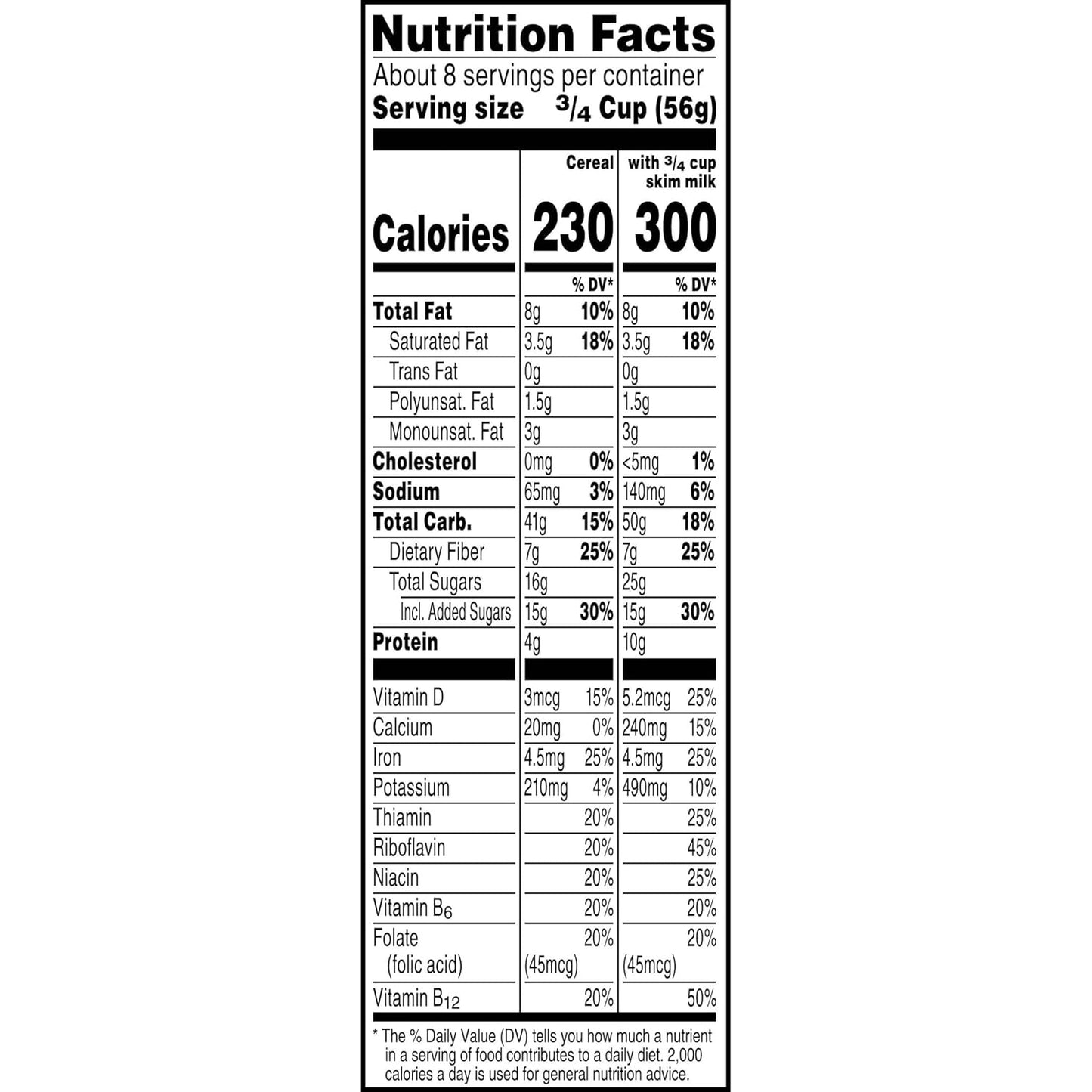 Kellogg's Cracklin' Oat Bran Breakfast Cereal, Fiber Cereal, Family Cereal, Original (3 Boxes) – Portable Snack for Camping and Travel