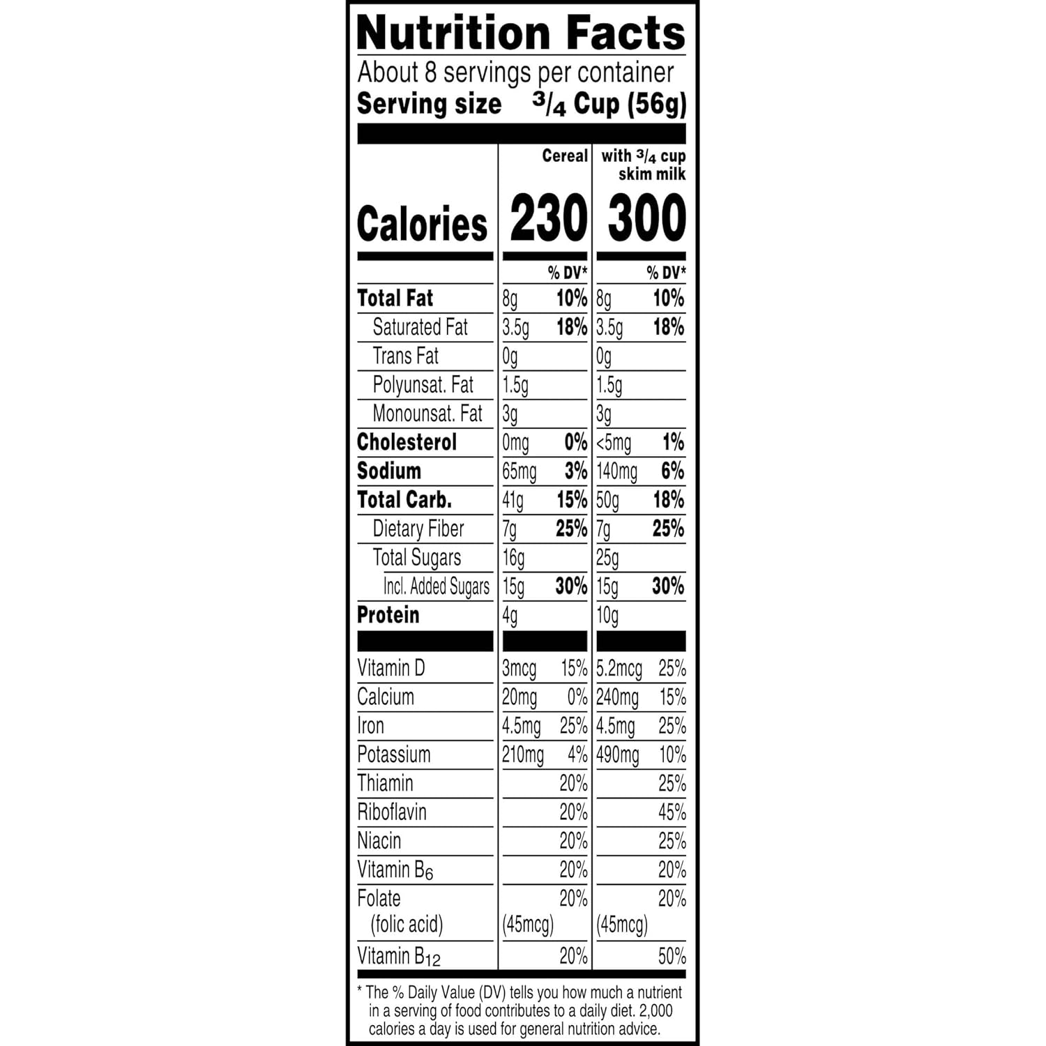 Kellogg's Cracklin' Oat Bran Breakfast Cereal, Fiber Cereal, Family Cereal, Original (3 Boxes) – Portable Snack for Camping and Travel