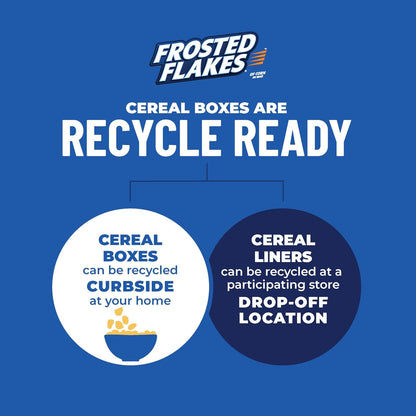 Kellogg's Frosted Flakes 25% Less Sugar Cereal, Lower-Sugar Adult Breakfast for Mindful Morning Routines and Coffee Pairings