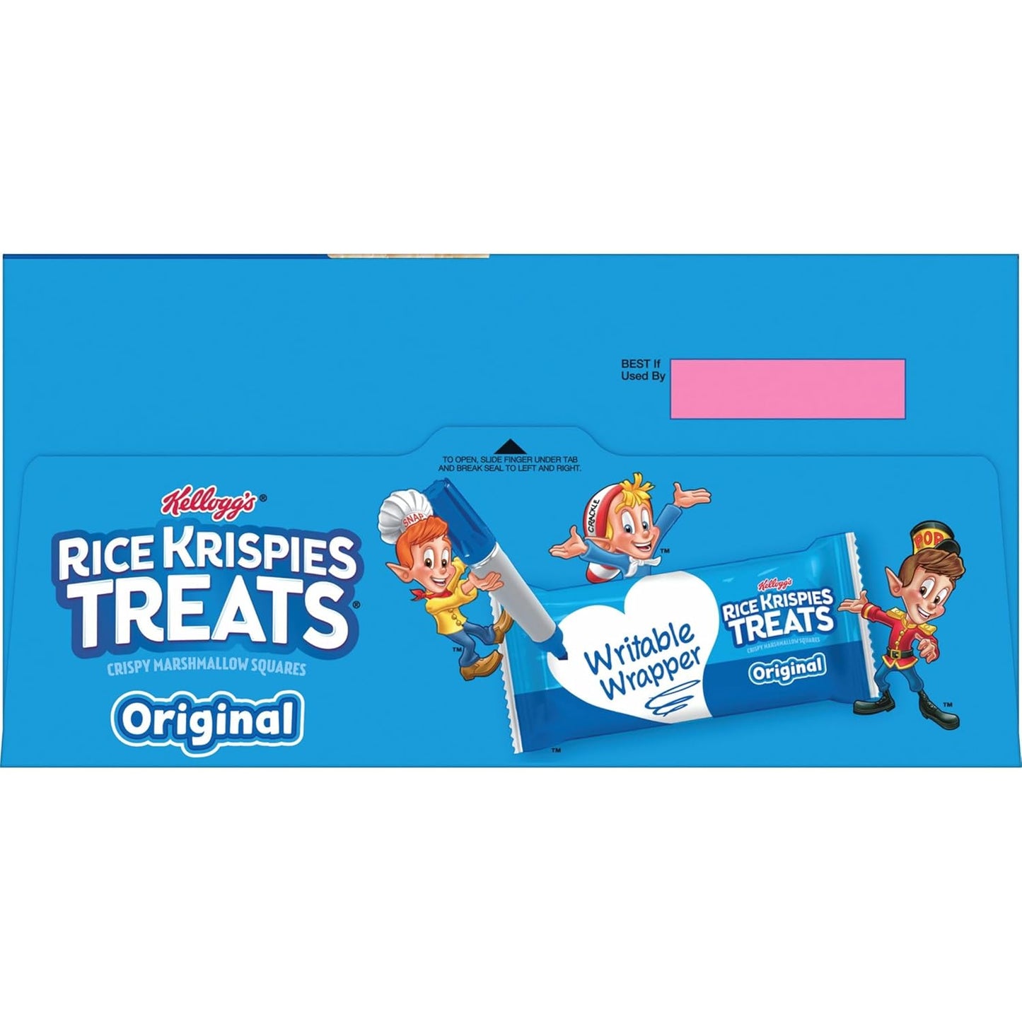 Kellogg's Rice Krispies Treats Crispy Marshmallow Squares – School Safe After-School Snack for Kids, Individually Wrapped Bars, 12.4oz
