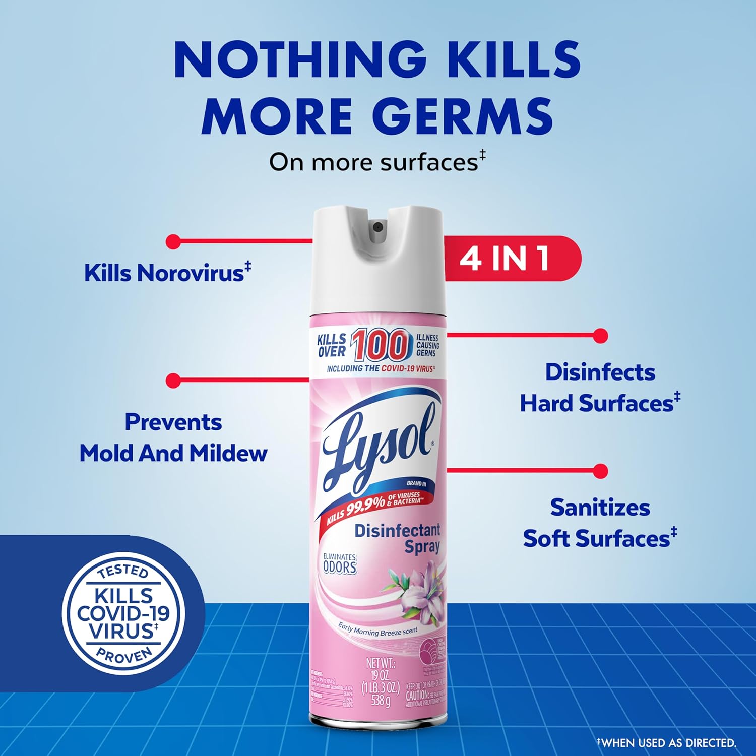 kills rhinovirus type 39 and influenza a (h1n1) in 30 seconds