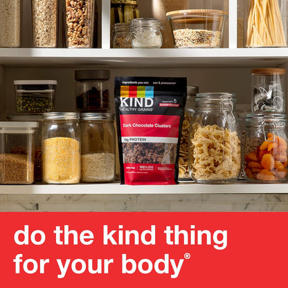 KIND Healthy Grains Dark Chocolate Granola – Hiking Pack Trail Snack with 10g Protein and 34g Whole Grains, 11oz Resealable