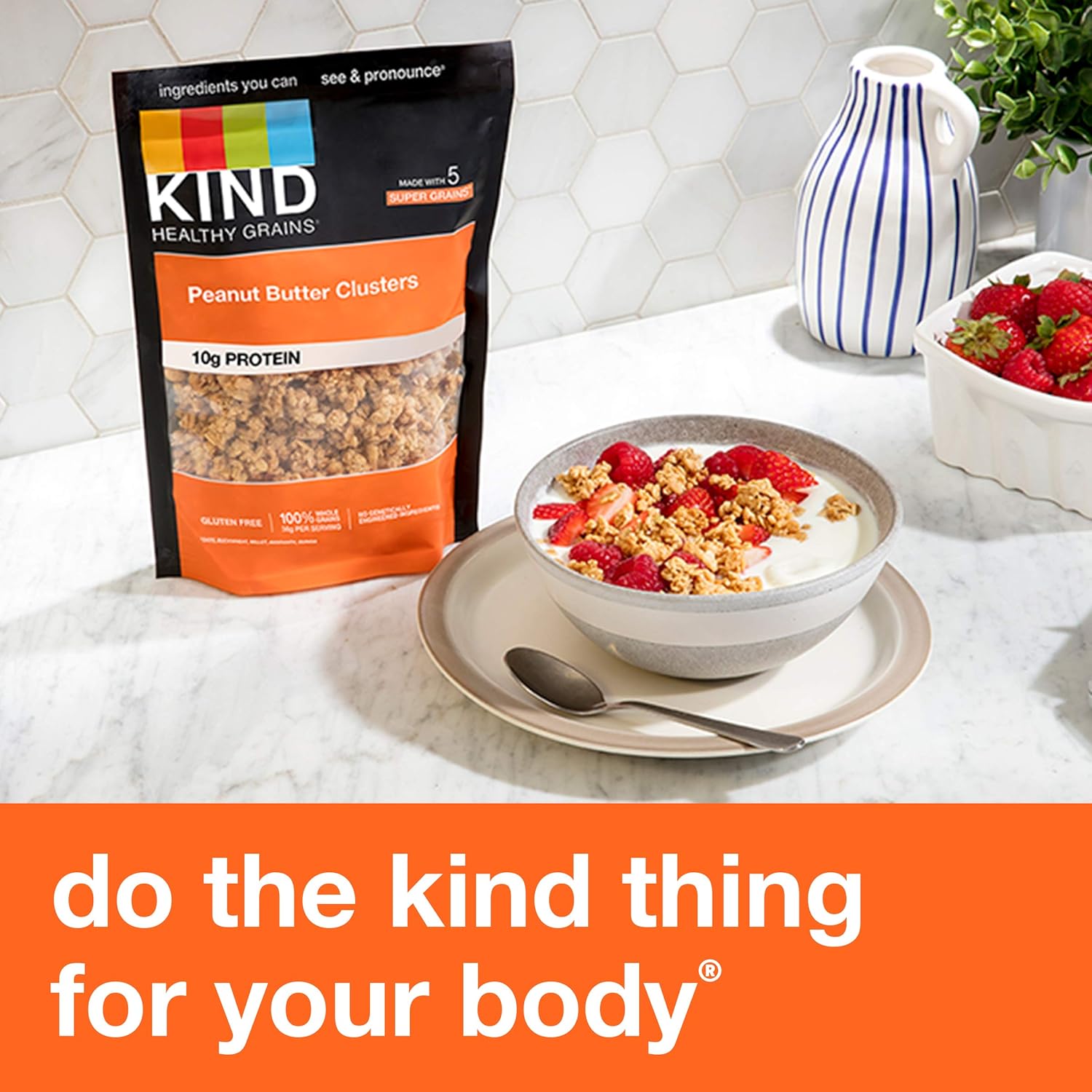 KIND Healthy Grains Peanut Butter Granola – Quick Office Snack for Mid-Morning Focus