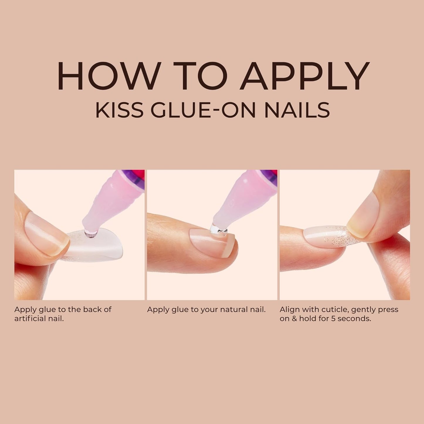 KISS Classy Press On Nails 'Dashing' – Thoughtful Birthday Gift for Her, Salon-Style French Manicure Kit