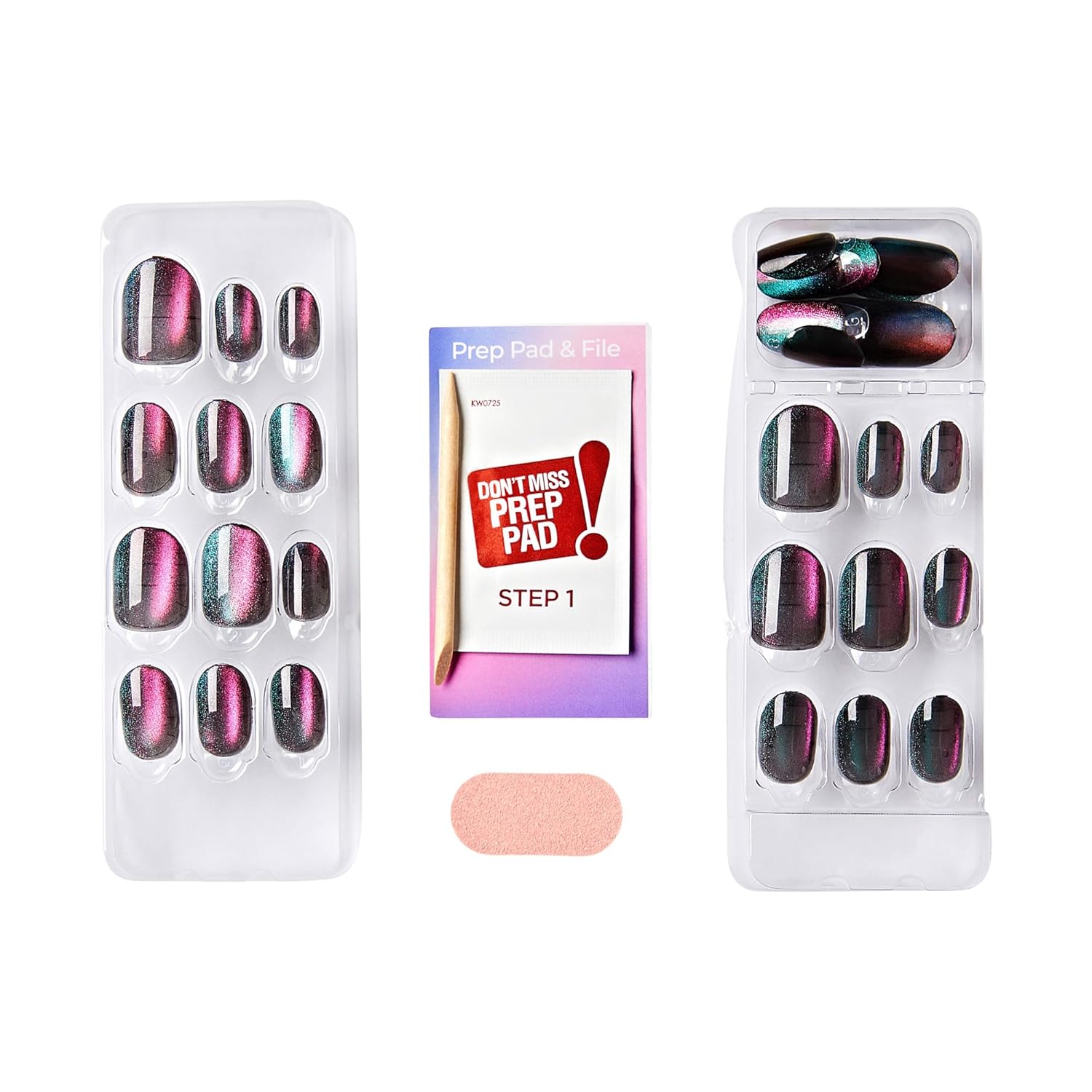 KISS colorFX by imPRESS Before Hours Black Press-On Nails, Clean Short Oval Shape for Simple Routines