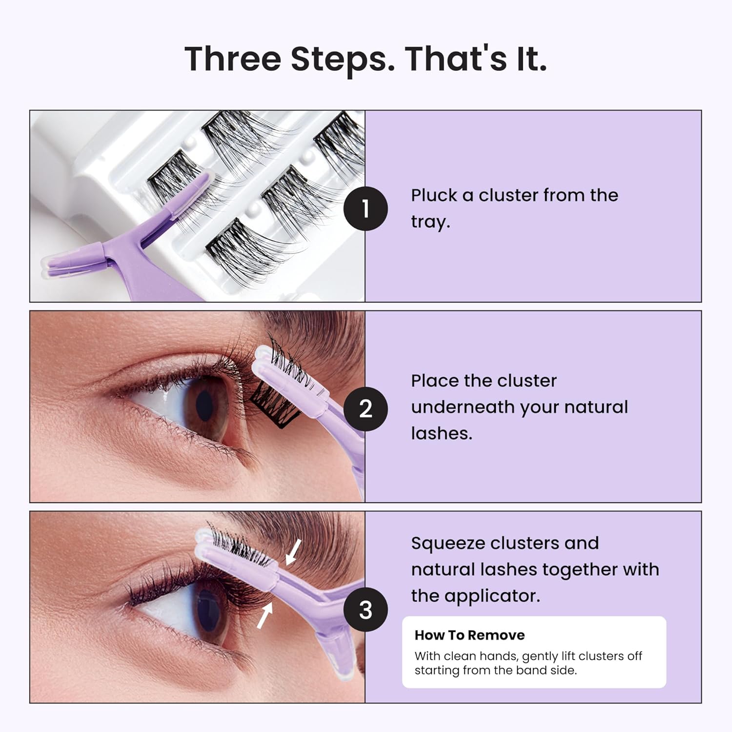 KISS imPRESS Falsies Press-On Clusters – Clutter-Free No-Glue Lash Solution for Tidy Vanities
